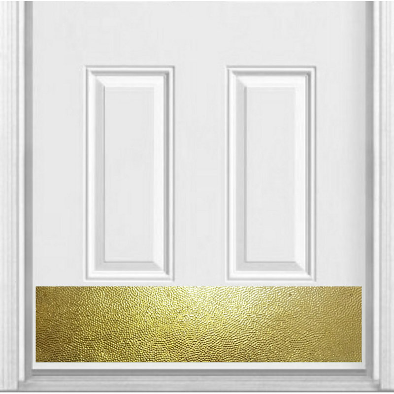 Hammered Door Kick Plate, Brass, 8" H x 34" W x 0.03" D