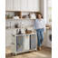 Metal Rolling Laundry Basket with Handles-1639116731