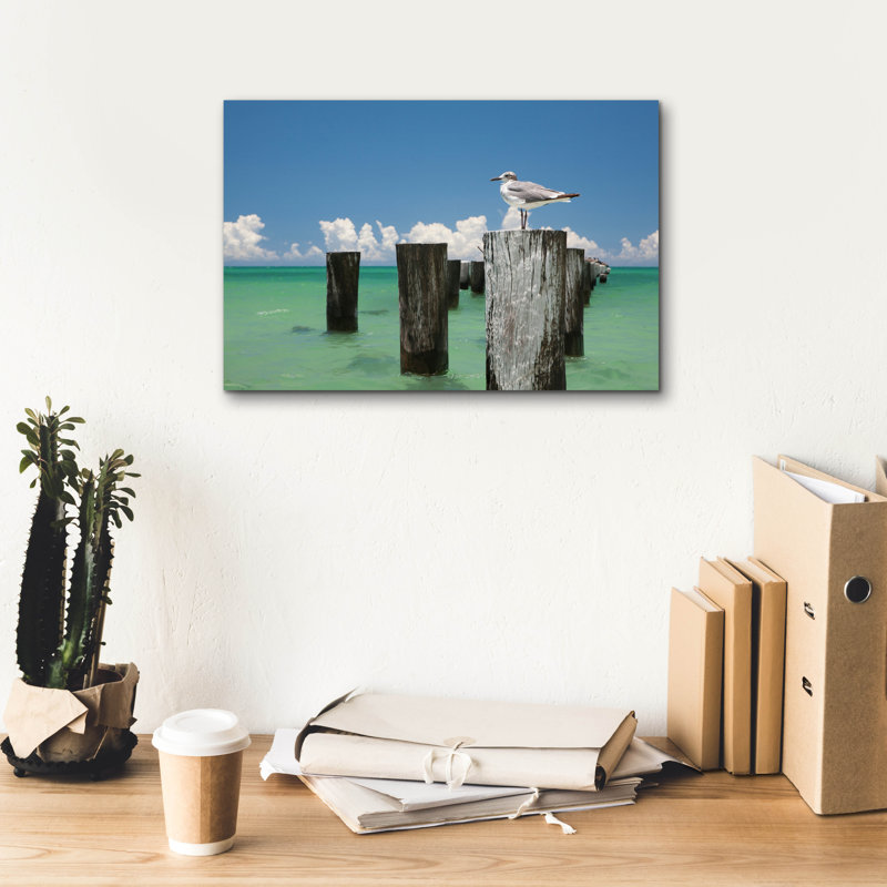 «Welcome To Naples Florida» par Verne Varona, art mural sur toile, H 12 po x l 18 po x P 0,75 po