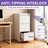White 3-Drawer Vertical File Cabinet with Lock, Slim Metal Filing Cabinet with Quiet Full-Extension Drawers and Anti-Tip Wall Mount, for Home Office, Holds Letter and A4 Hanging Files-1271477671