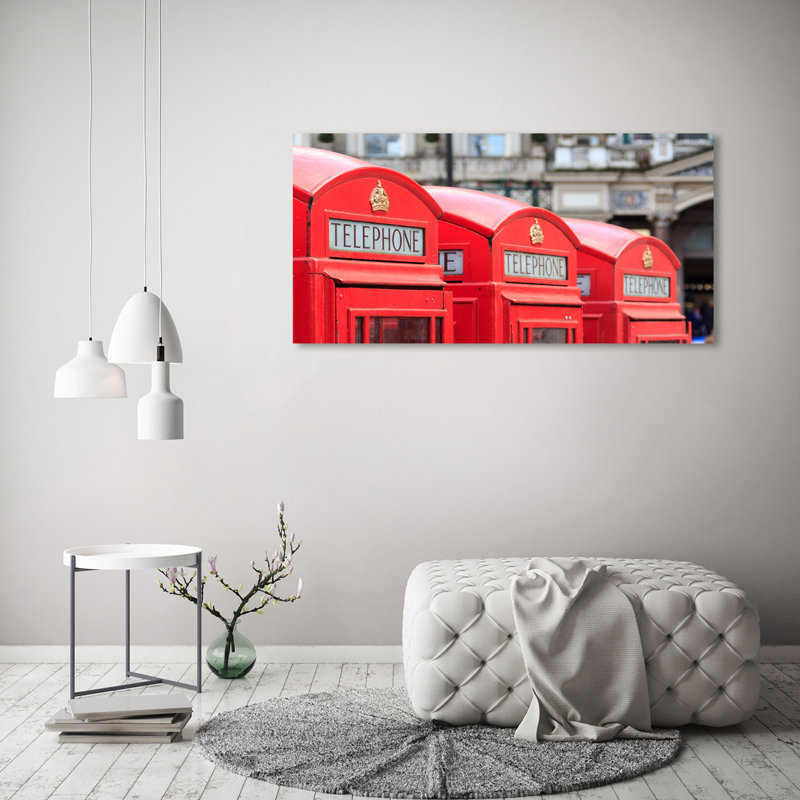 Telephone Booth - Wrapped Canvas Print