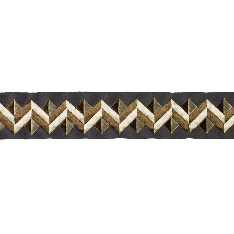 Garniture de ruban Zigzag Moderne, Noir