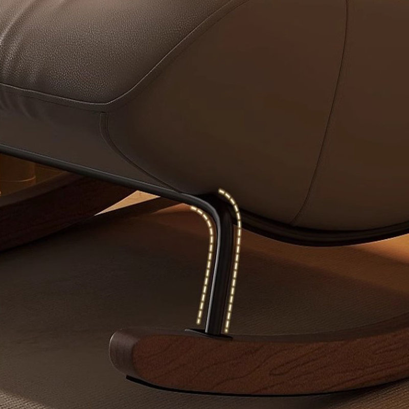 Chaise berçante rétro légère et luxueuse, Café noir