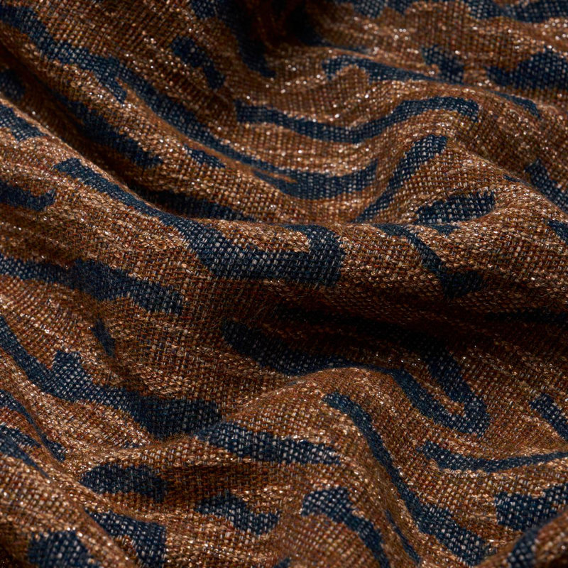 Tissu Schumacher x Patterson Flynn Altamira, Marine / Brun