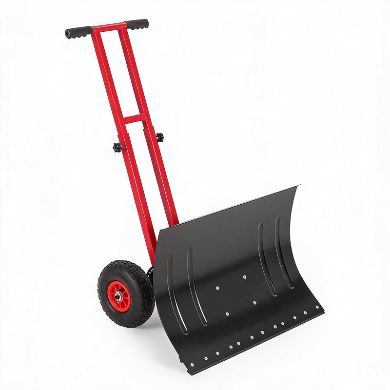 Pelle à neige à angle réglable 29 po - Double poignée ergonomique - Acier au carbone durable, antidérapant - Poussoir à neige pour entrée, trottoir ou trottoir