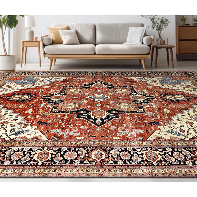 Hand Knotted Wool Oriental Indoor Rug, Rectangle 6' x 9'