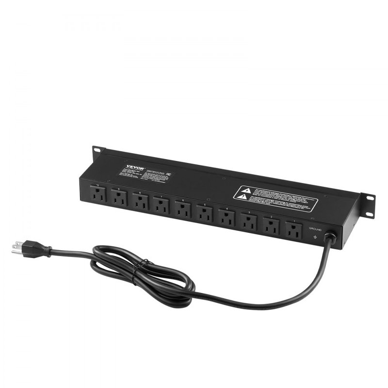 Protection contre les surtensions 19 "1U PDU 10 sorties