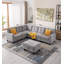Ensemble de canapé modulaire réversible de coin et repose-pieds-224717055