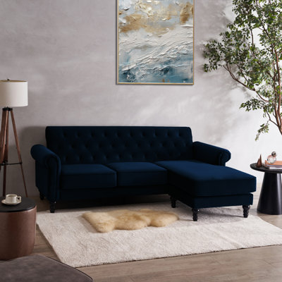 Petoskey 3 Seater Velvet Sofa & Chaise