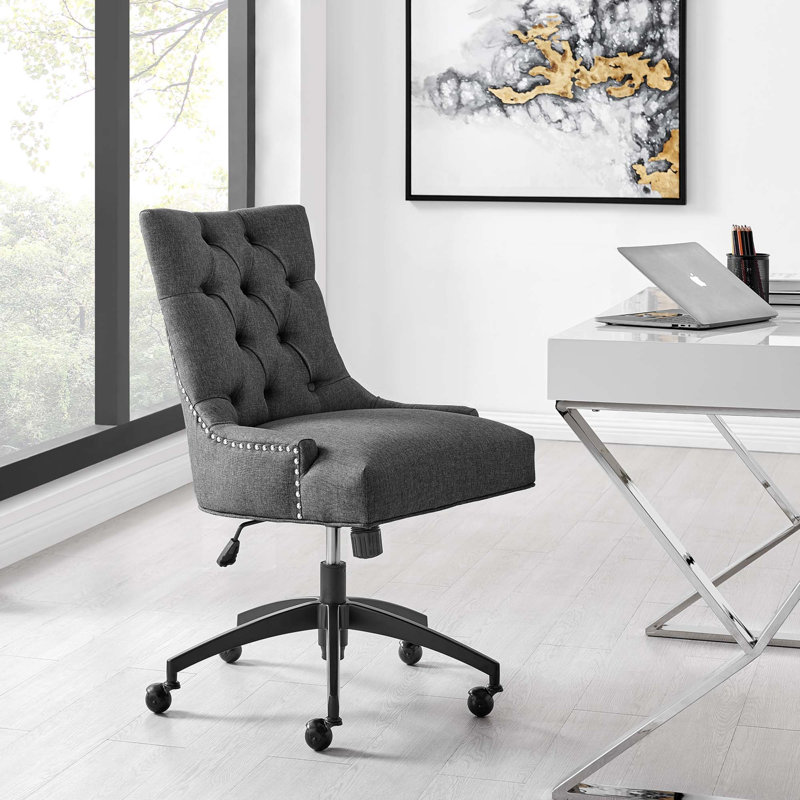 Chaise de bureau Regent, Gris, Noir