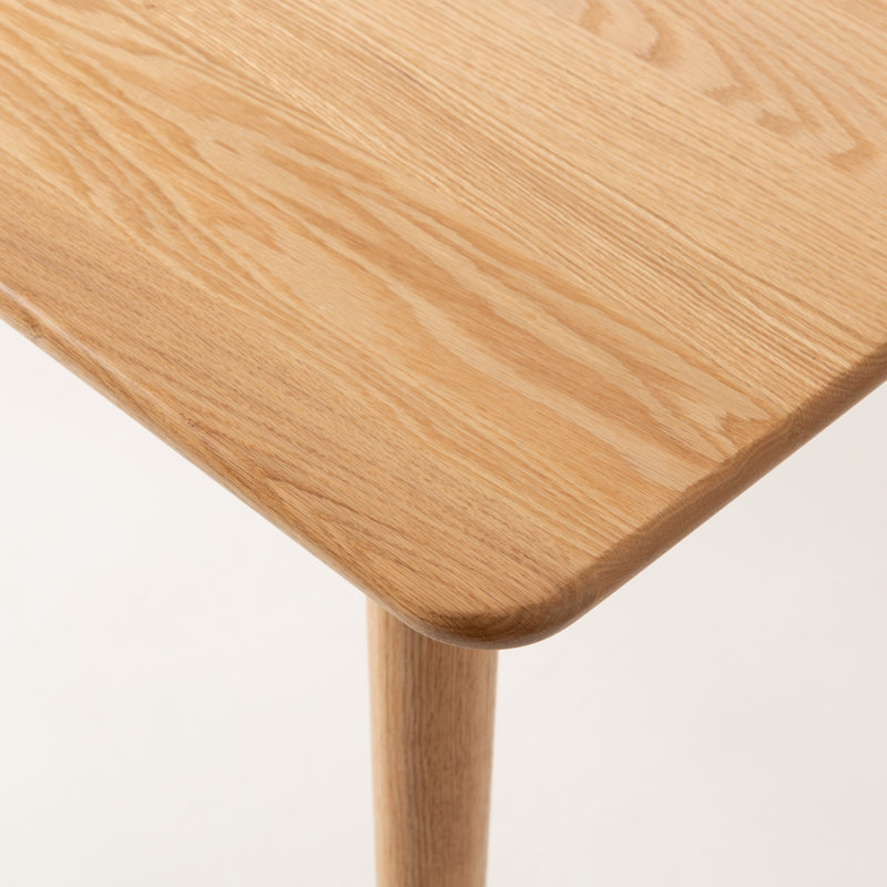 63" Solid Oak Wood Dining Table, Bois de chêne