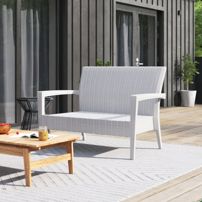 Kassiopeia 50" Wide Wicker Outdoor Loveseat