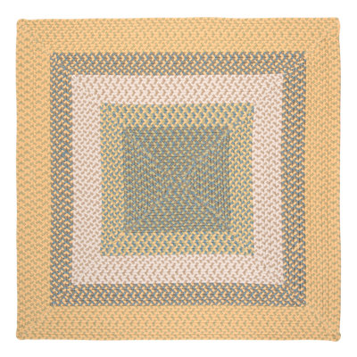Tapis géométrique jaune en polypropylène Aylo