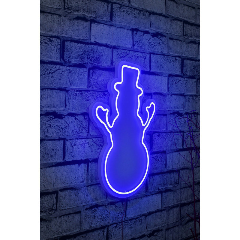 Bande d'éclairage flexible à DEL néon bleue imperméable IP67, 14,2 po x 13,8 po x 0,8 po | 12V DC, 240 lumens, 36W Max | Gabarit en mousse de PVC, système de suspension murale intégré, parfait pour la décoration intérieure, les fêtes et les événements