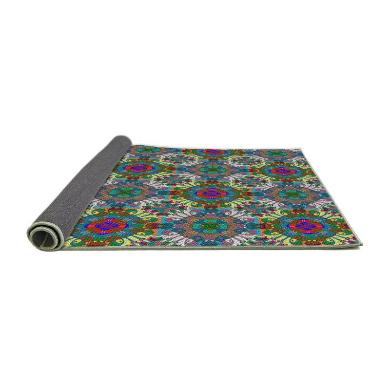 Vert Non disponible/brun Tapis décoratif, Rond 6 pi