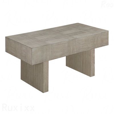 1 table rectangulaire en bois brun de style contemporain avec plateau rectangulaire