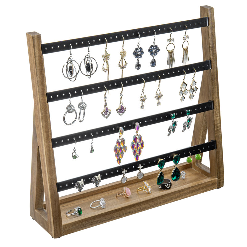 Acacia Tabletop Earring Organizer Jewellery Stand