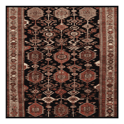 Tapis brun turc lavable à la machine