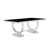 Plateau noir / base argent