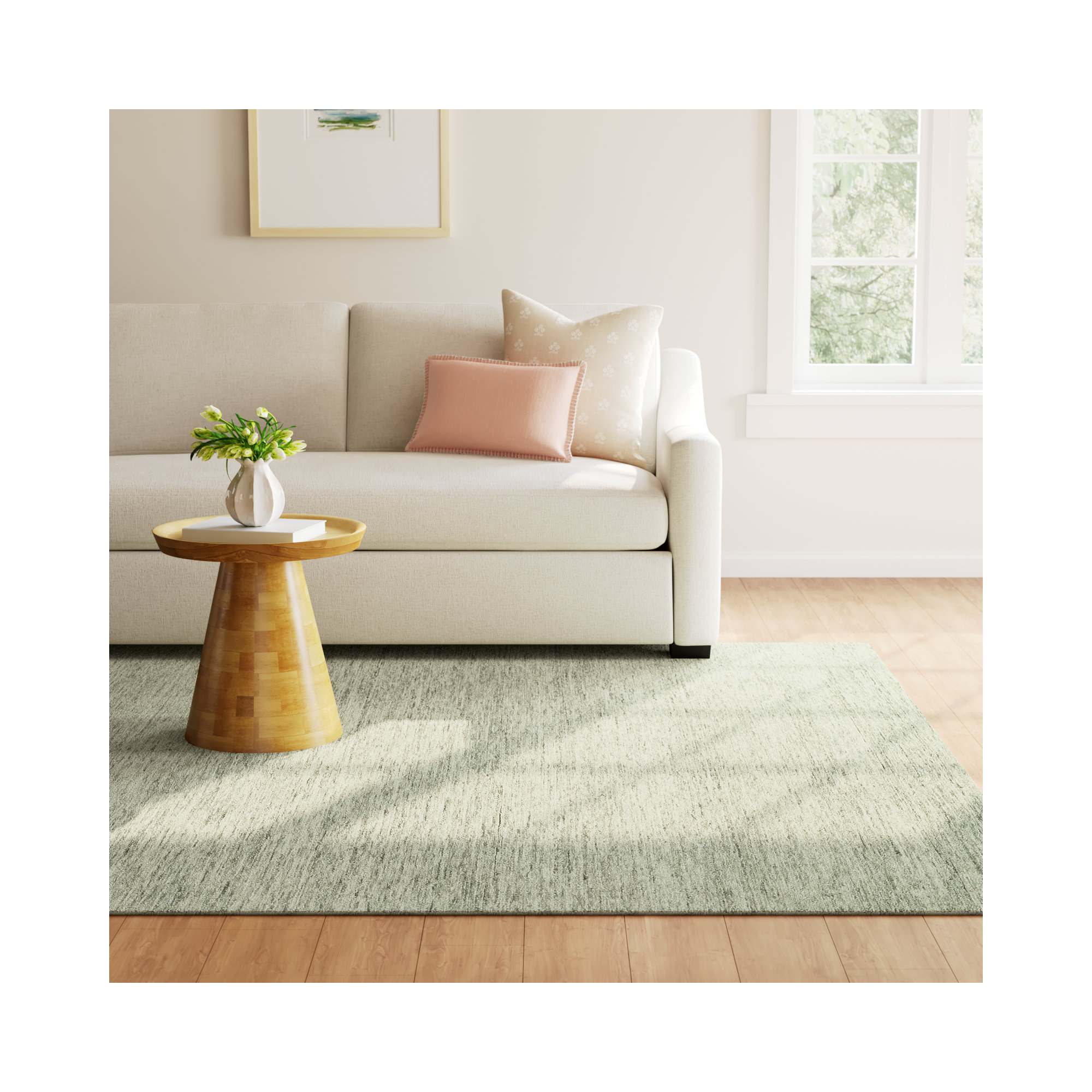 Isiah Handmade Wool Rug, Rectangle 8' x 10'