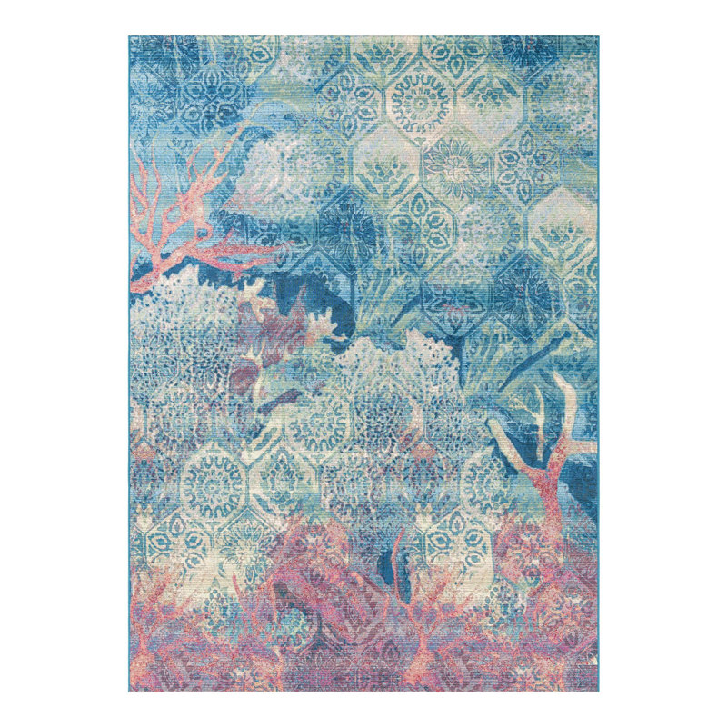 Multi_Unique Loom Edgartown Outdoor Modern Rug, Rectangle 6'1" x 9'