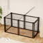 Cage pour chien, chenil 47,2 po pour petits chiens de taille moyenne, parc pour chiots avec dessus, cage pour animal de compagnie, noir, L 47,2 po x l 22 po x H 24 po.