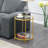 Carolina Round Glass End Table with Metal Shelf-668595462