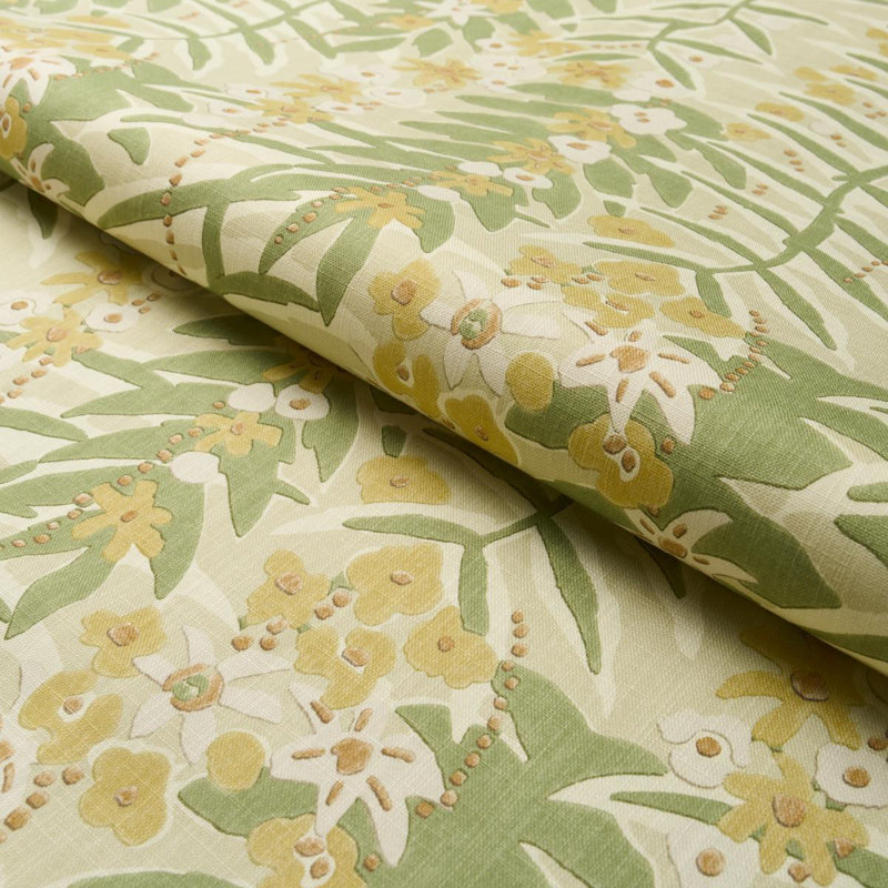 Tissu botanique Ashbee, Jaune