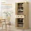 Armoire de rangement haute avec 4 portes, tiroir et tablettes réglables-317779566