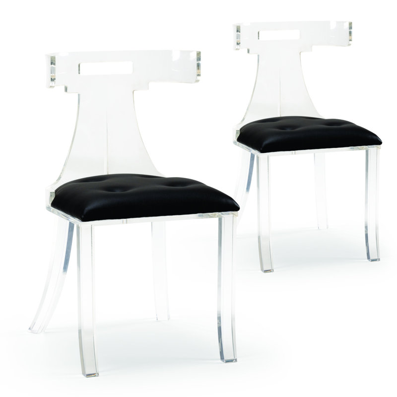Elsa Tufted Side Chair, Black
