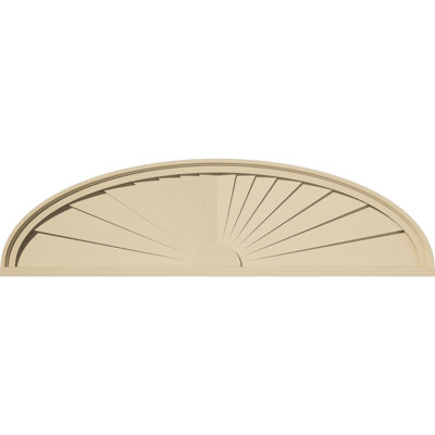 Elliptical Signature Urethane Pediment, Primed Tan