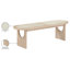 Banc en bois massif naturel Canovia-69316357