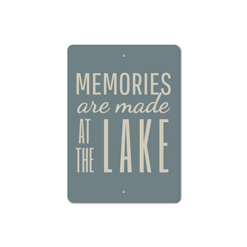 Plaque en aluminium Lake Memories, H 18 po x l 12 po x P 0,06 po