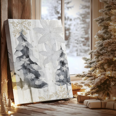 «Frostlit Hearth Blessing» - Toile tendue avec châssis de qualité supérieure