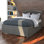 Lit plateforme avec rangement en bois massif et pied de lit Florio