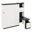 Lit escamotable peu encombrant avec bureau, tablettes et armoires, parfait pour les chambres d'amis