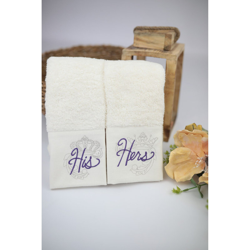 Ensemble de 2 serviettes 100% coton Parrino