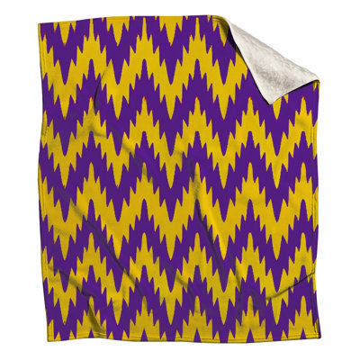 Purple Yellow Chevron Blankets