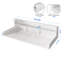 Comptoir de laveuse-sécheuse 54 pouces avec patins antidérapants - Organisateur de rangement pour salle de lavage à double couche, plateau de rangement en panneau de fibres à densité moyenne imperméable avec rebord pour l'organisation de la salle de lavage (blanc)-124413435