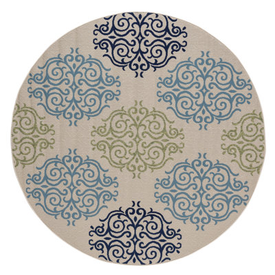 Tapis intérieur / extérieur vert / gris Keeble