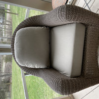 Outdoor Sunbrella Seat/Back Cushion The Twillery Co. Fabric: Canvas Natural Sunbrella Canvas