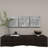 Metal Embossed Floral Gray Wall Decor Set