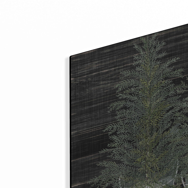 «Galvanized Pots Christmas Trees II» par Cindy Jacobs, art mural en métal, H 24 po x l 48 po