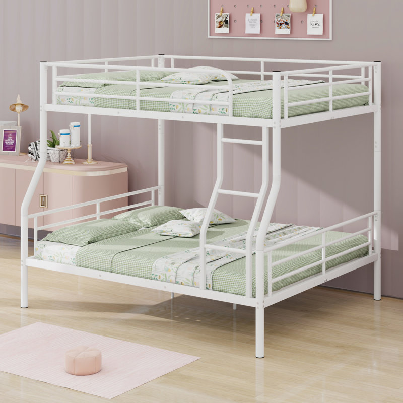 Montville Kids Bunk Bed, White, Full XL Over Queen