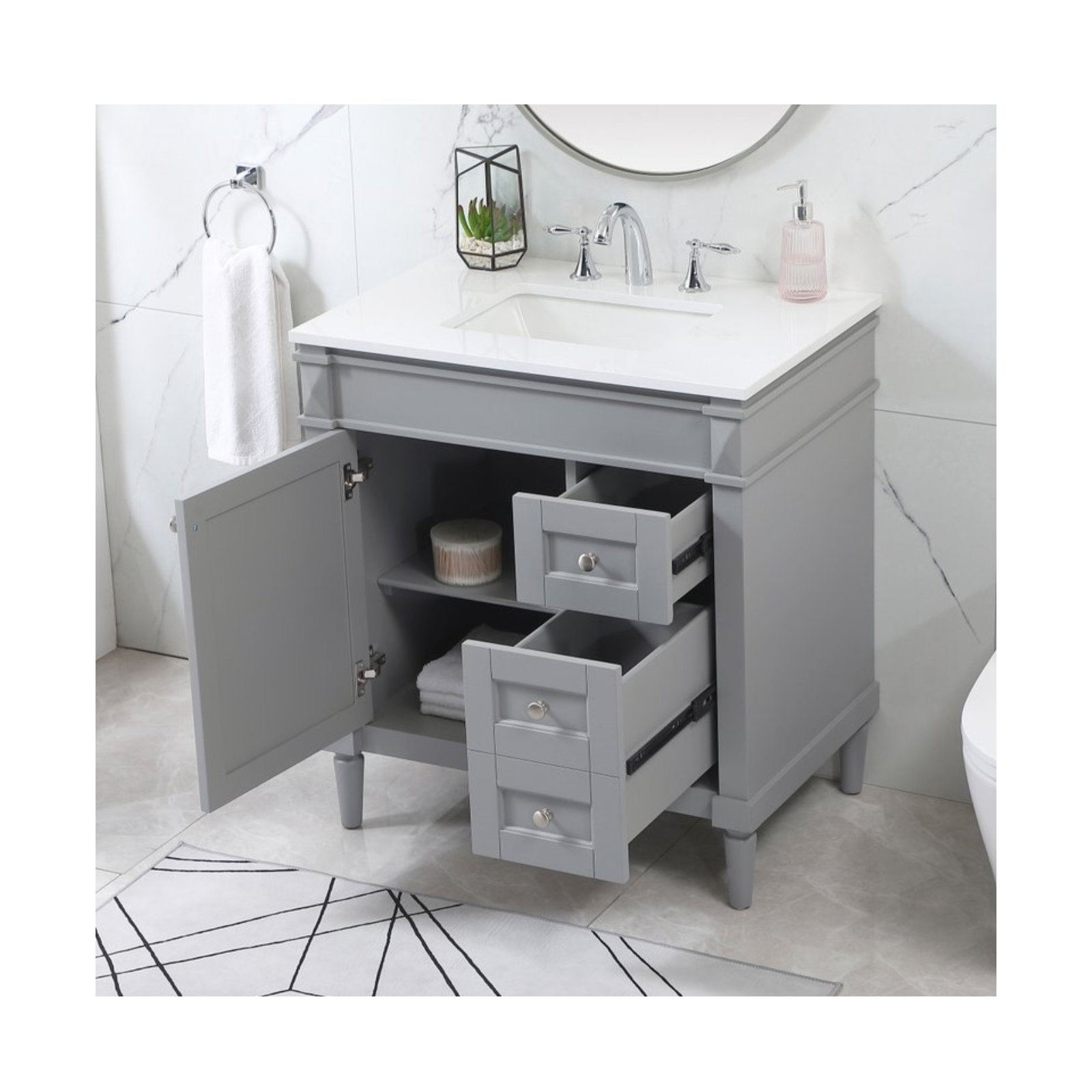 Readington 32'' Single Bathroom Vanity, Gray