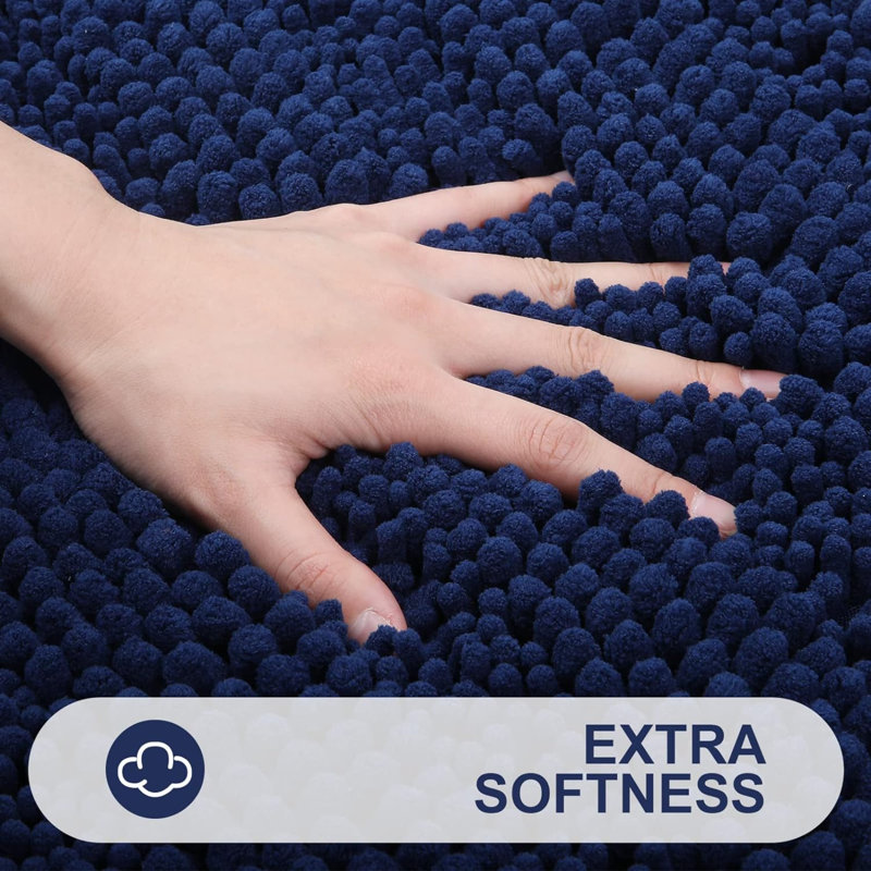 Watervliet Non-Slip Bath Mat, Navy