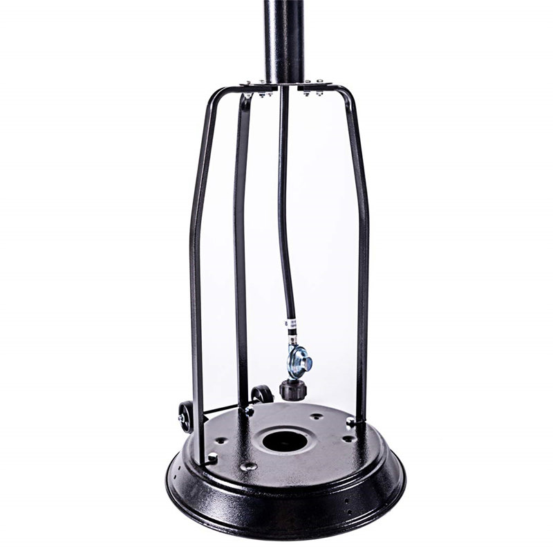Chauffe-terrasse d'extérieur au propane avec roues portatives 47, Noir