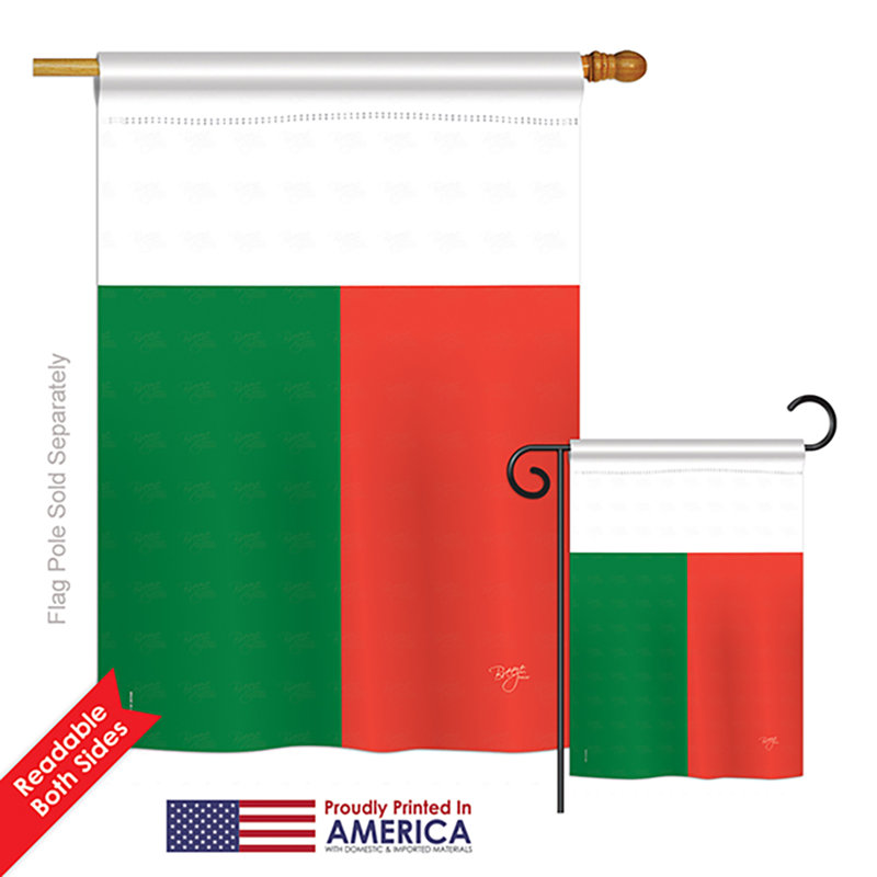 « madagascar of the world », drapeau de polyester vertical décoratif à 2 côtés