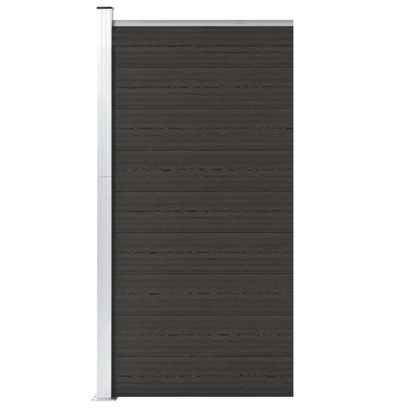 Apolonio Fence Panel WPC 95x186 cm, Black