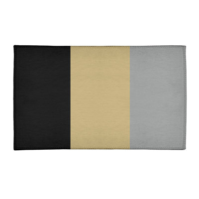 Tapis doré/gris